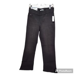 Nine West Women's Heidi Pull On Straight Leg Demin Pants Black Size 10 New